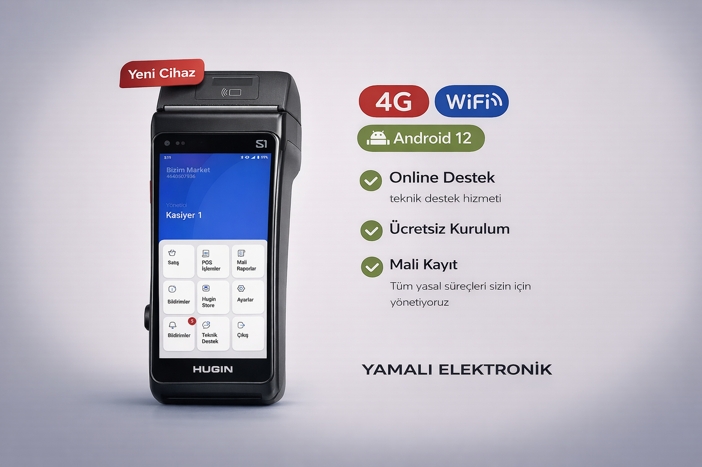 Hugin S1 Android Yazar Kasa Pos