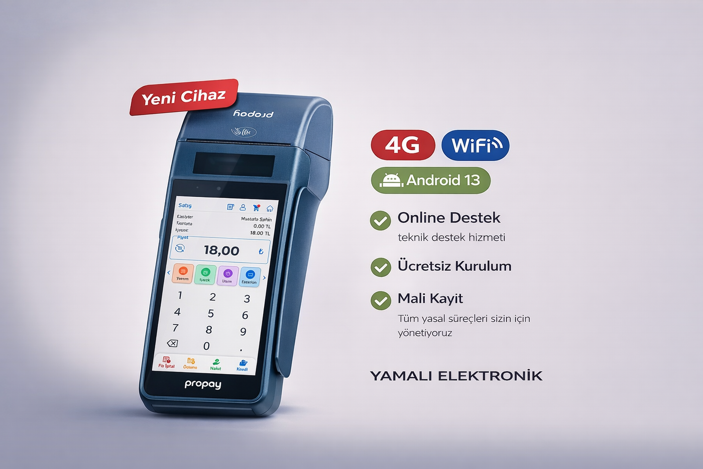 Propay P1000 ECR Android Yazar Kasa Pos